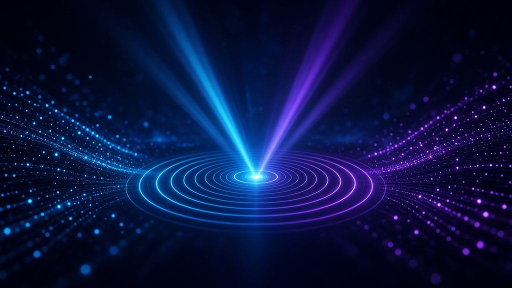 Target rings with beams of light converging at the center